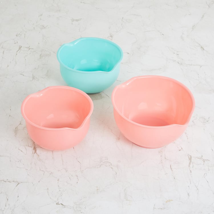 Bakers Pride Set of 3 Polypropylene Mixing Bowls