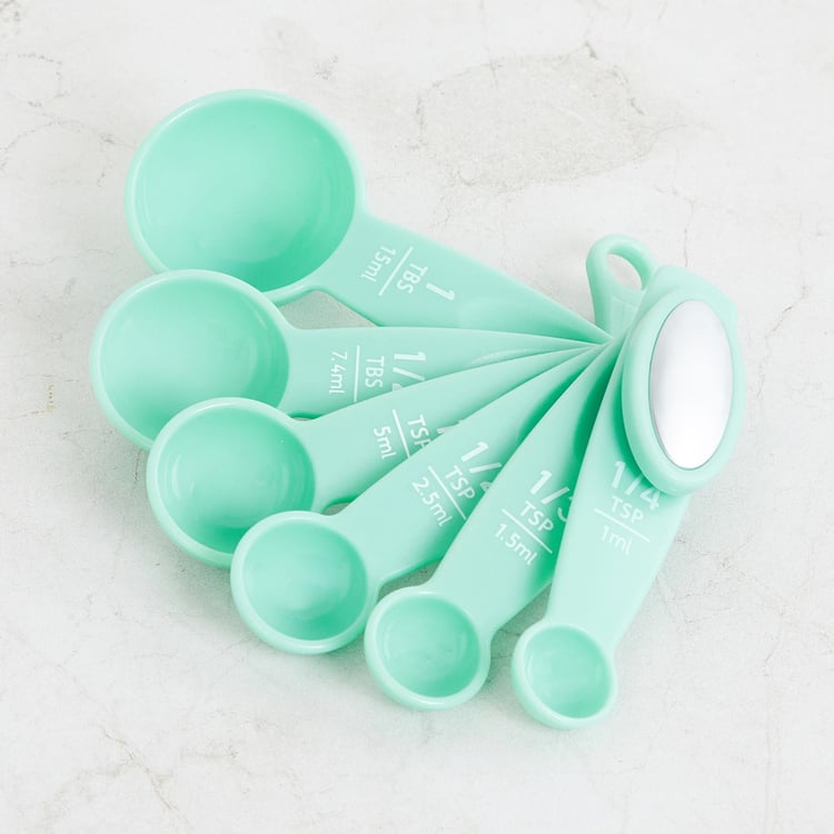 Bakers Pride Set of 6 Polypropylene Measuring Spoons