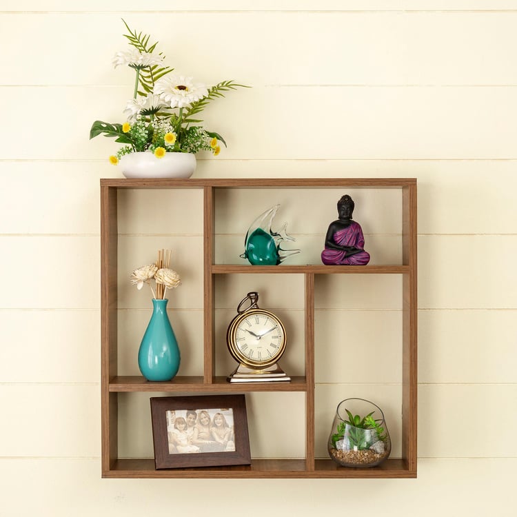 Helios Medley Wall Shelf - Brown