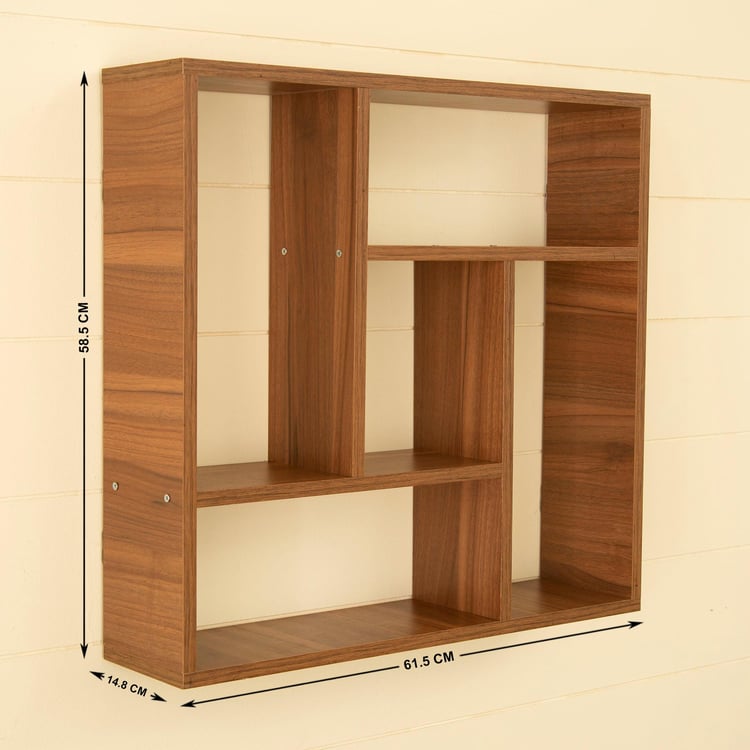 Helios Medley Wall Shelf - Brown