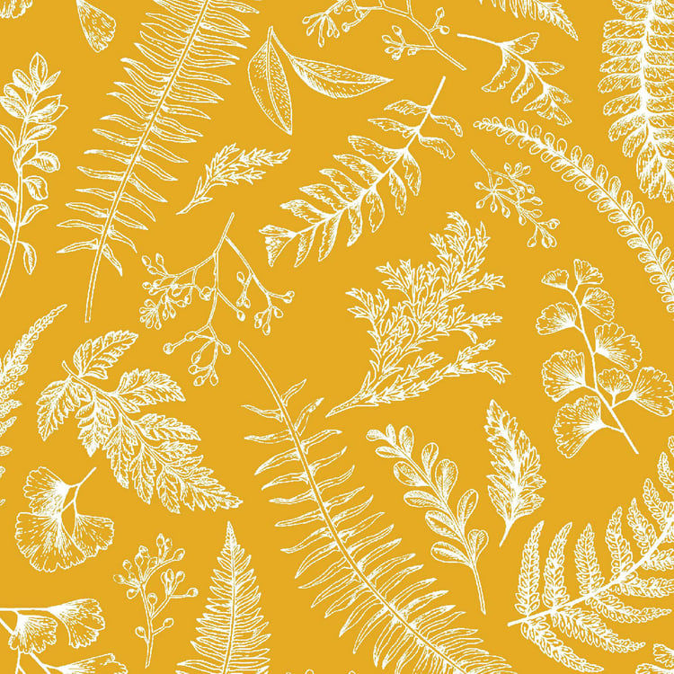 Juniper Printed Micro Yellow Window Curtain- Set of 2- 110x160cm