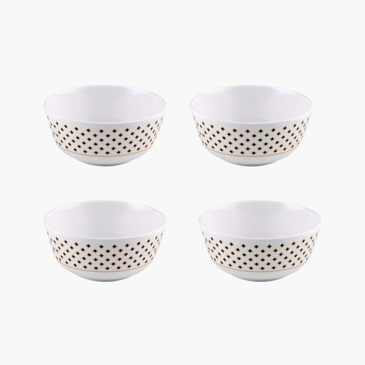 Corsica Set of 4 Melamine Printed Curry Bowls - 240ml