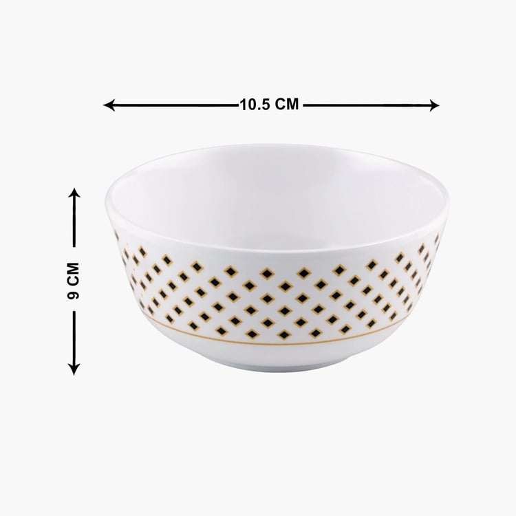 Corsica Set of 4 Melamine Printed Curry Bowls - 240ml