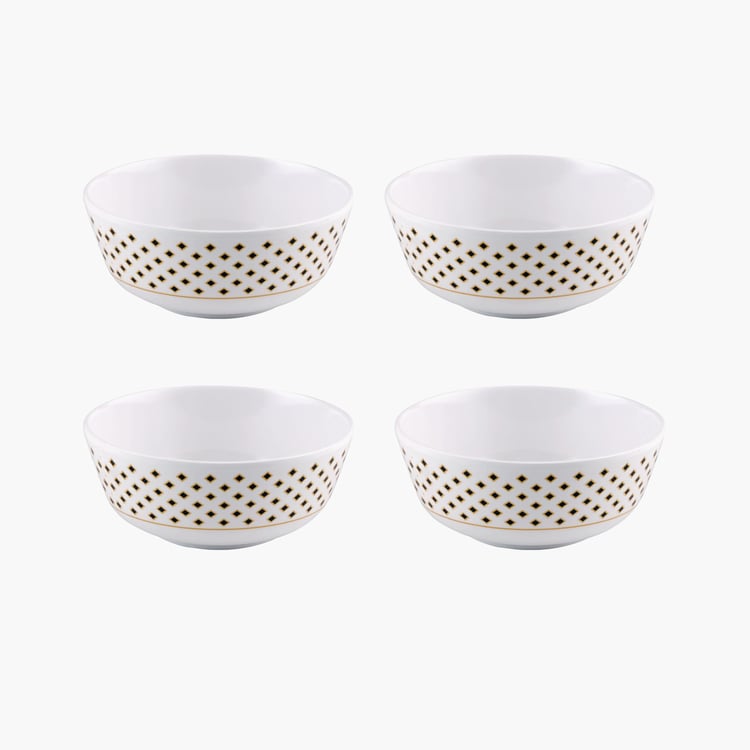 Corsica Set of 4 Melamine Printed Cereal Bowls - 750ml