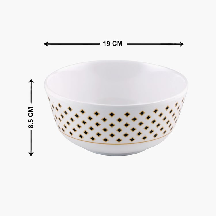 Corsica Set of 4 Melamine Printed Cereal Bowls - 750ml