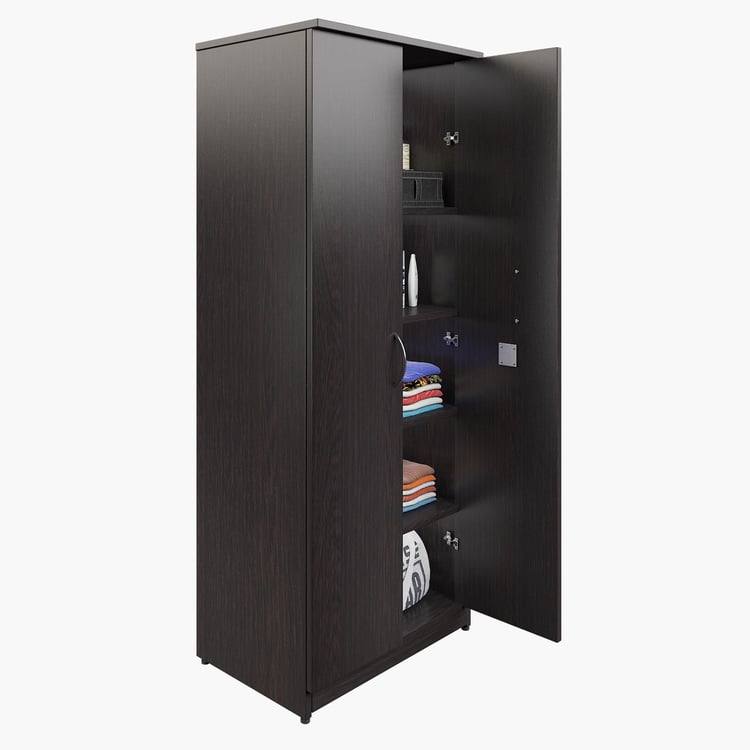 Helios Taylor 2-Door Wardrobe - Brown