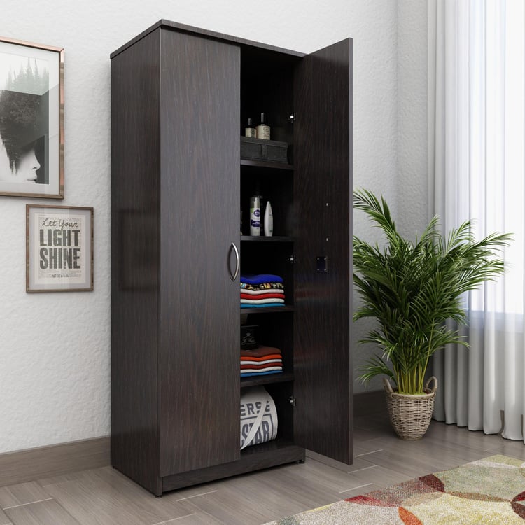 Helios Taylor 2-Door Wardrobe - Brown