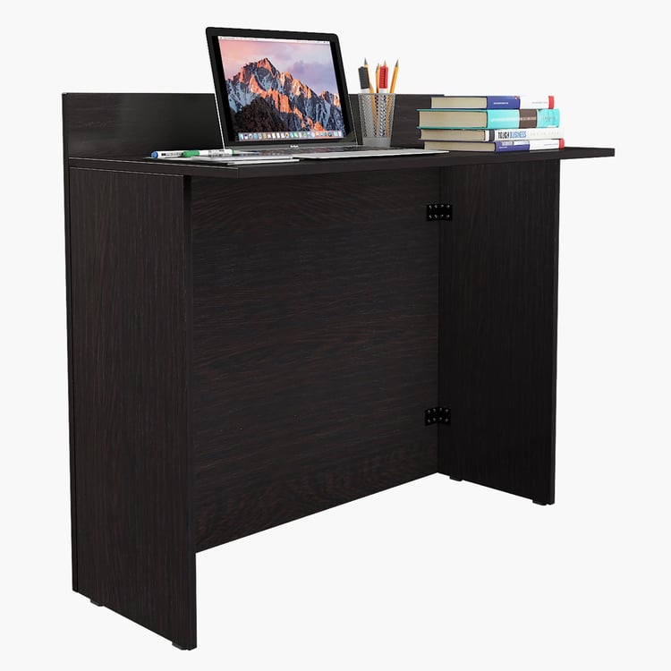 Helios Judy Wenge Brown Engineering Wood Folding Study Table