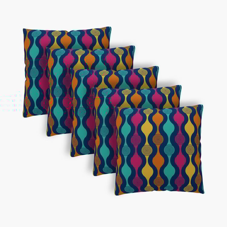 Vegas Printed Cushion Cover- Set of 5- 40 x 40 cm