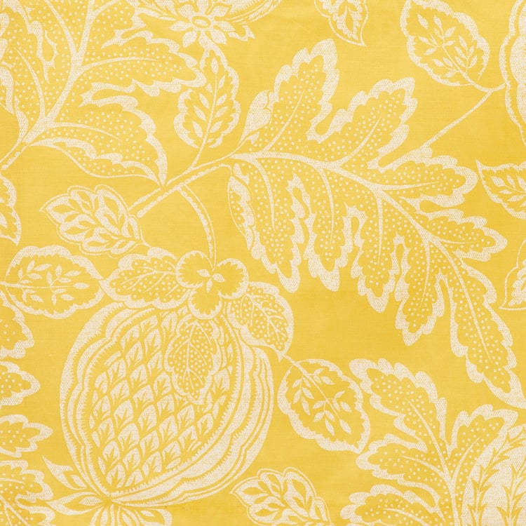 Healthy Living Yellow Printed Cotton Pillow Case Set - 45x70cm - Set Of 2