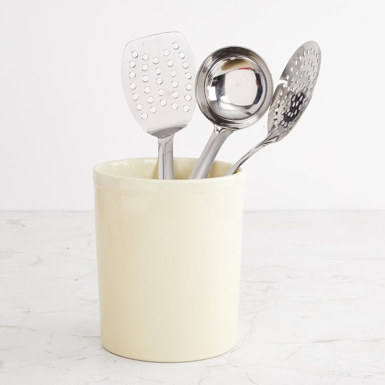 Chef Special Stoneware Utensil Holder