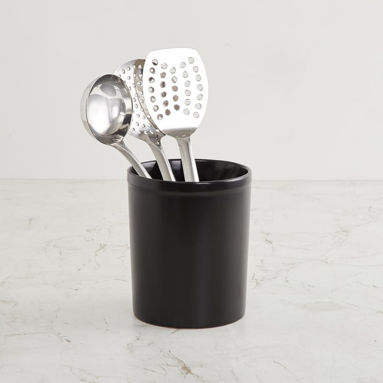 Truffles Stoneware Utensil Holder