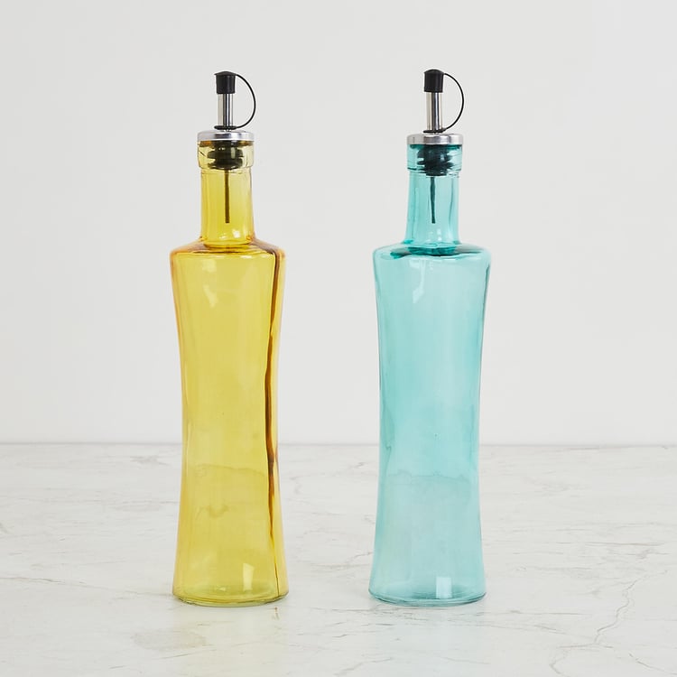 Pamolive Set of 2 Glass Oil Bottles - 400ml