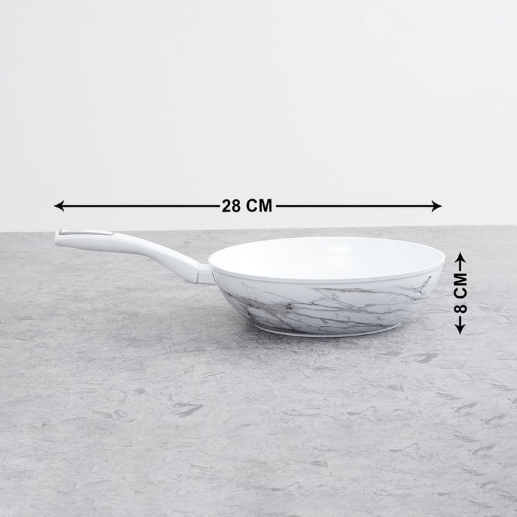 Marshmallow Aluminium Printed Wok - 28cm