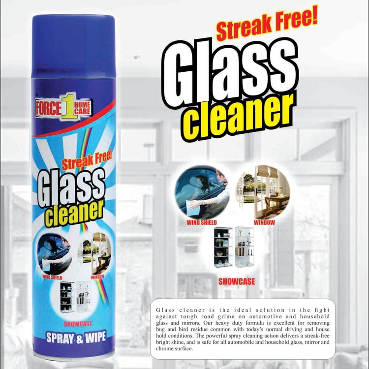 FORCE 1 Home Care Glass Cleaner - 500ml