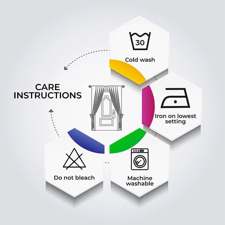 DECO WINDOW Harmony Pink Textured Sheer Door Curtains - 110 x 225 cm - Set of 2