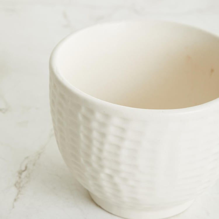 Fiesta Off White Textured Ceramic Planter