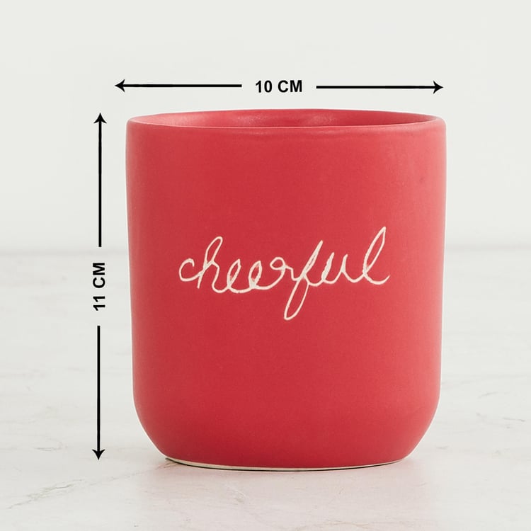 Fiesta Red Ceramic Printed Planter - 10 x 11 cm