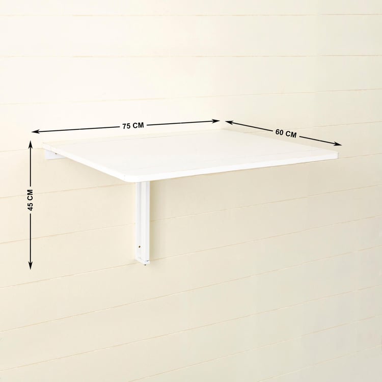 Helios Butterfly Wall Mounted Drop Leaf Table - White