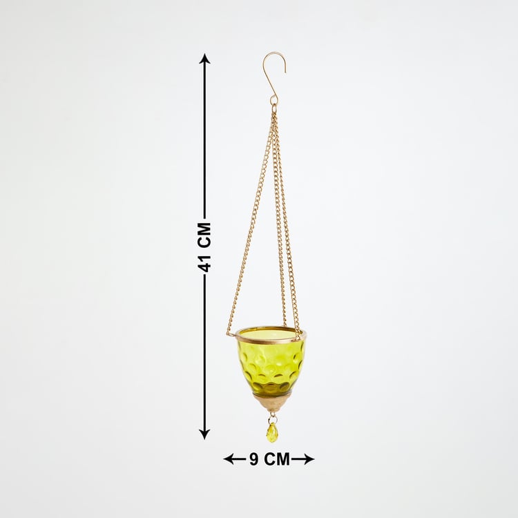 Buy Fiesta Multicolour Textured Metal Matki Votive Hanging Set - Set of ...