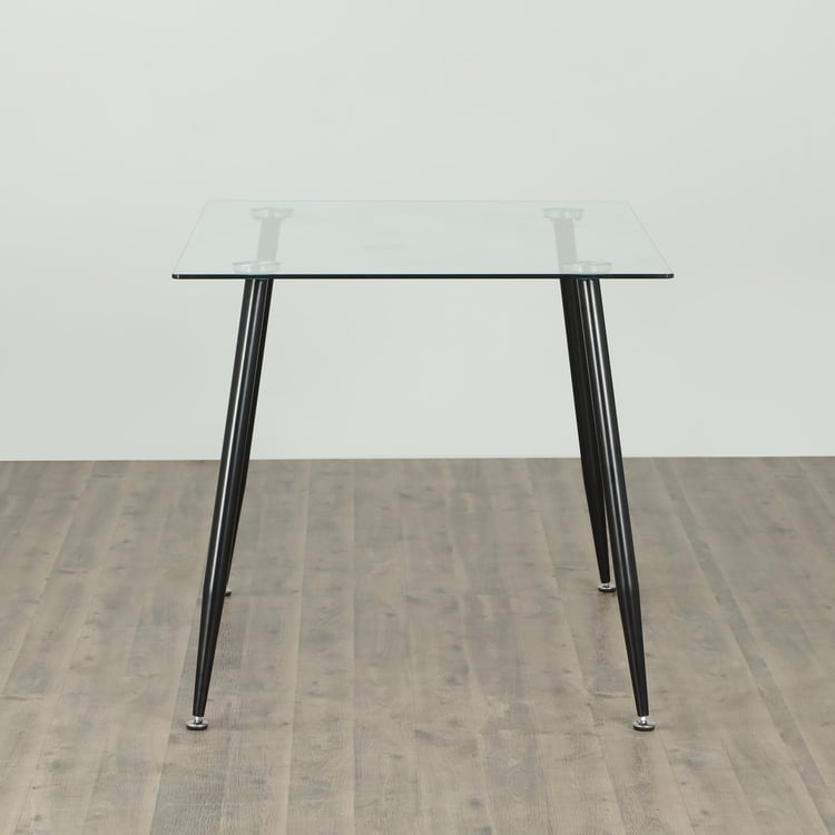 Helios Nora Regina Glass 4-Seater Dining Table Set with 4 Chairs