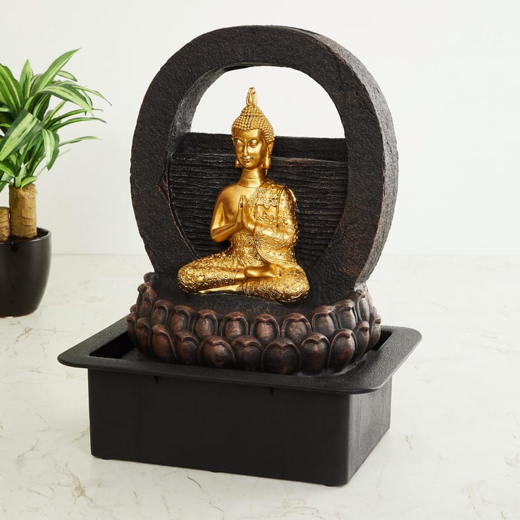 Alpine Polyresin Buddha Fountain - 30x22x39cm