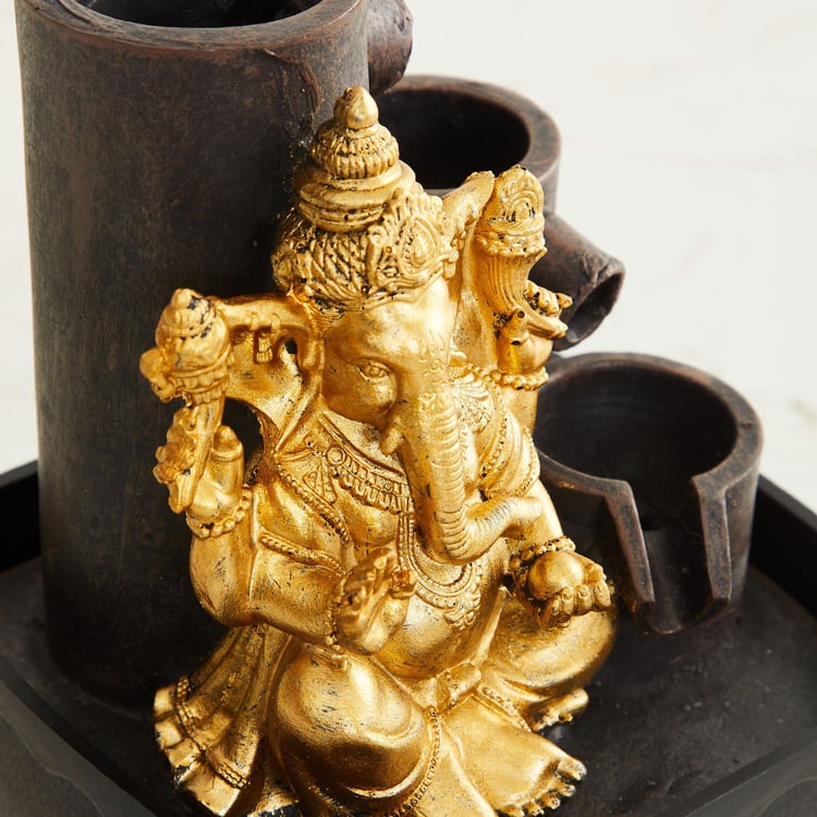 Alpine Polyresin Ganesha Fountain - 13x12x18cm