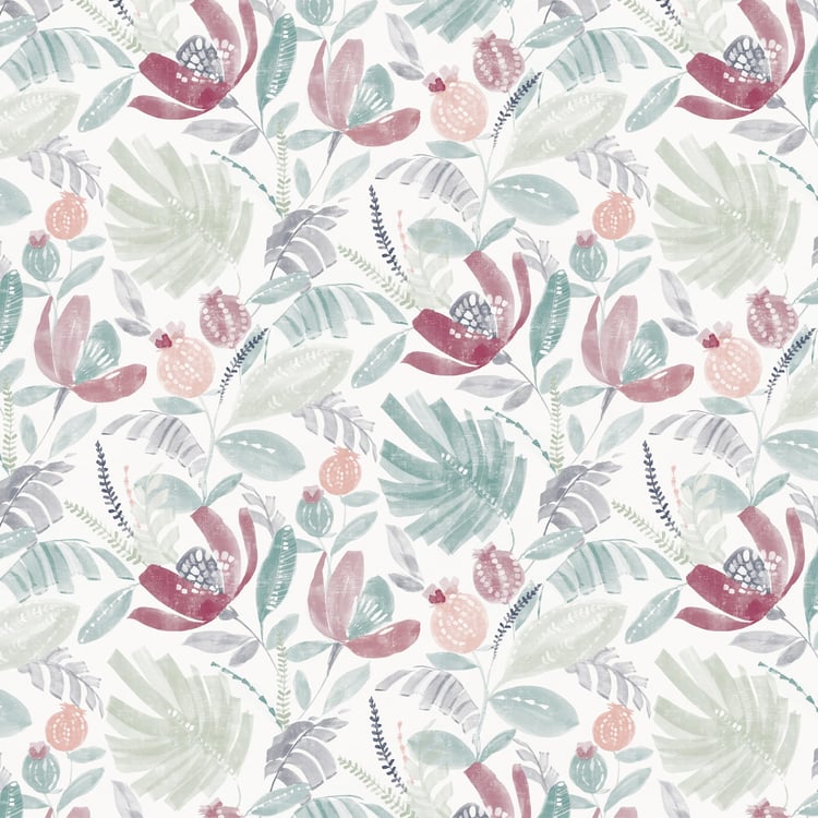 Juniper Hawaiian Teal Printed Pillow Cover- Set of 2- 45 x 70 cm