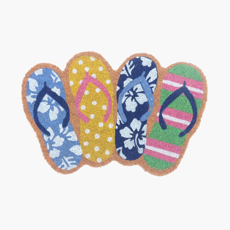 Corsica Flip Flop Coir Printed Doormat - 40x60cm