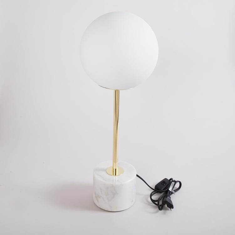 Fiesta Sphere Marble and Glass Table Lamp