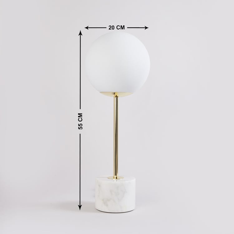 Fiesta Sphere Marble and Glass Table Lamp