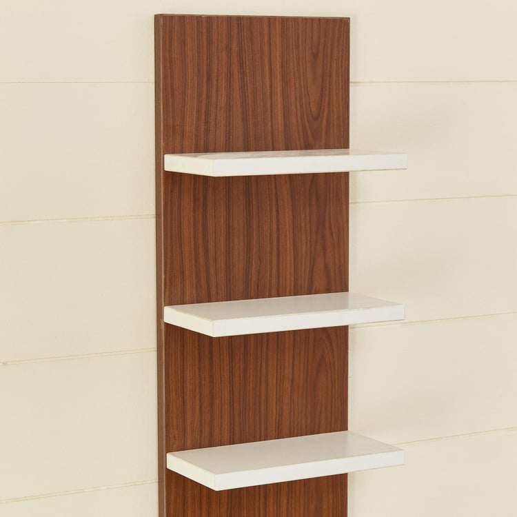 Helios Zeta Floating TV Shelf - Brown