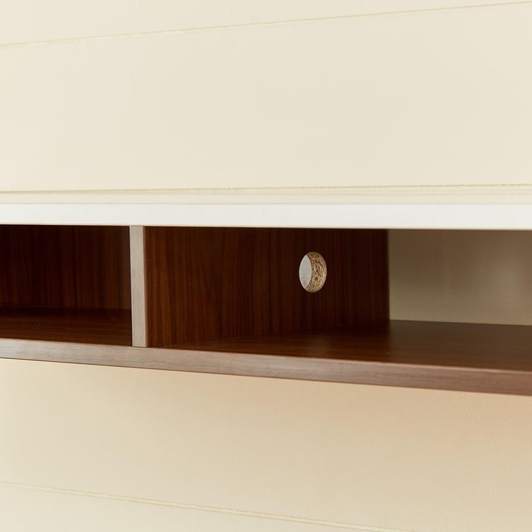 Helios Zeta Floating TV Shelf - Brown