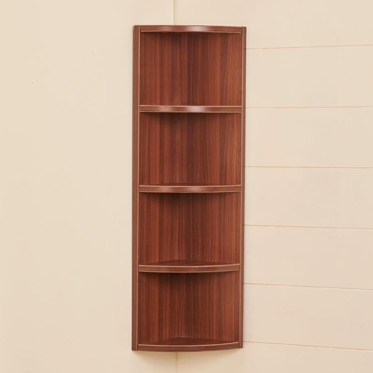 Helios Clara 5-Tier Corner Shelf - Brown