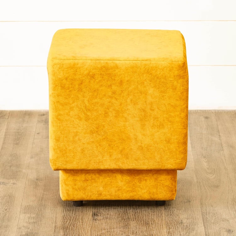 Helios Pier Fabric Ottoman - Yellow