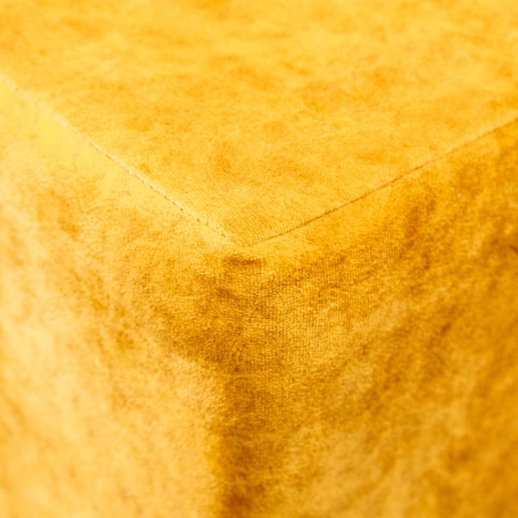 Helios Pier Fabric Ottoman - Yellow