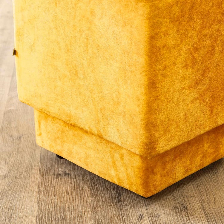 Helios Pier Fabric Ottoman - Yellow