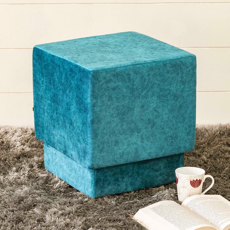 Helios Pier Fabric Ottoman - Teal