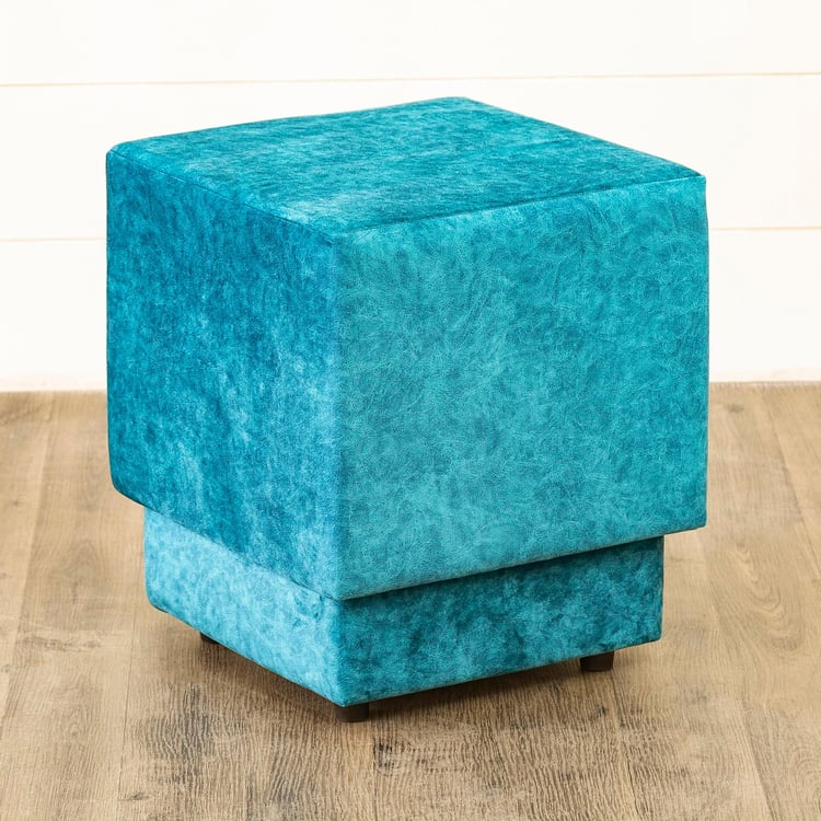 Helios Pier Fabric Ottoman - Teal