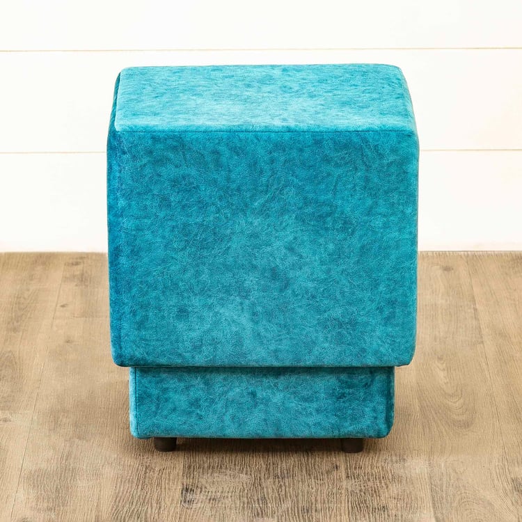 Helios Pier Fabric Ottoman - Teal
