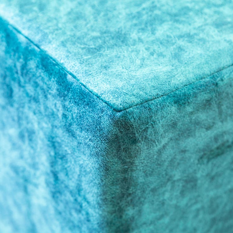 Helios Pier Fabric Ottoman - Teal