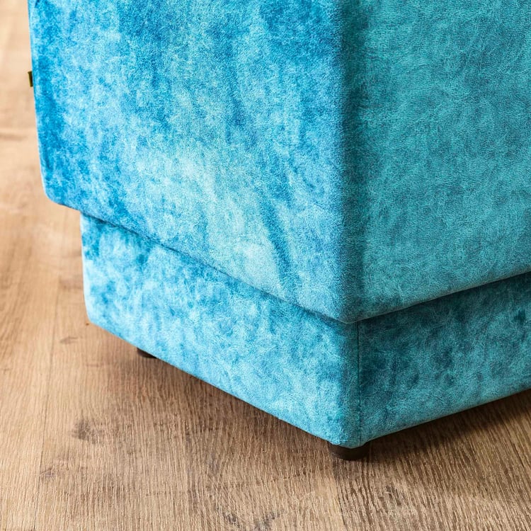 Helios Pier Fabric Ottoman - Teal