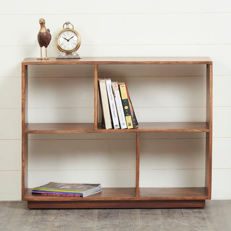 Helios Amante Mango Wood Book Shelf - Brown