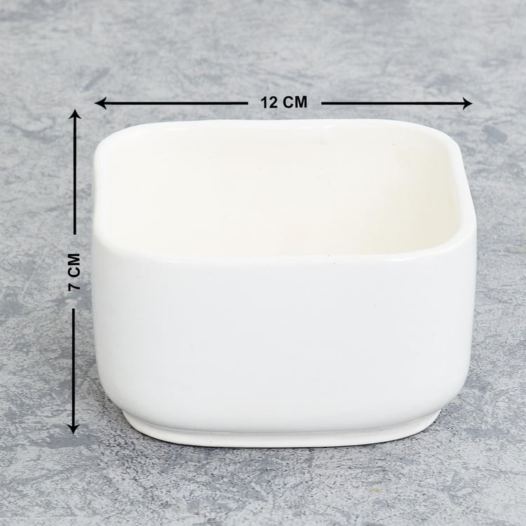Glyph Baby White Printed Ceramic Planter