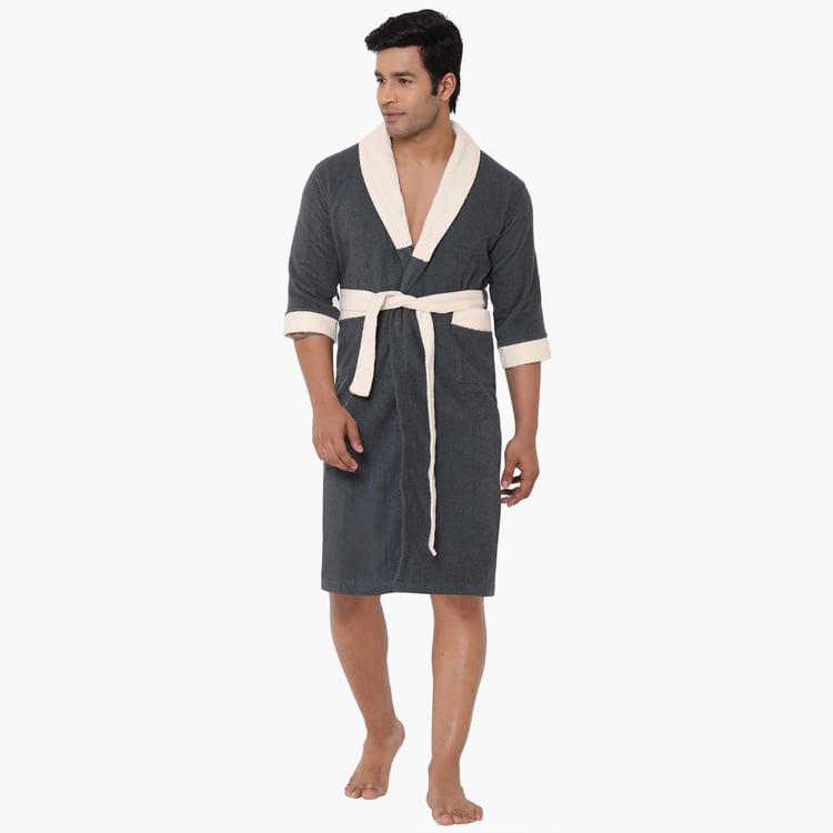 Spaces Large Size Cloudz Bath Robe - 300 Gsm