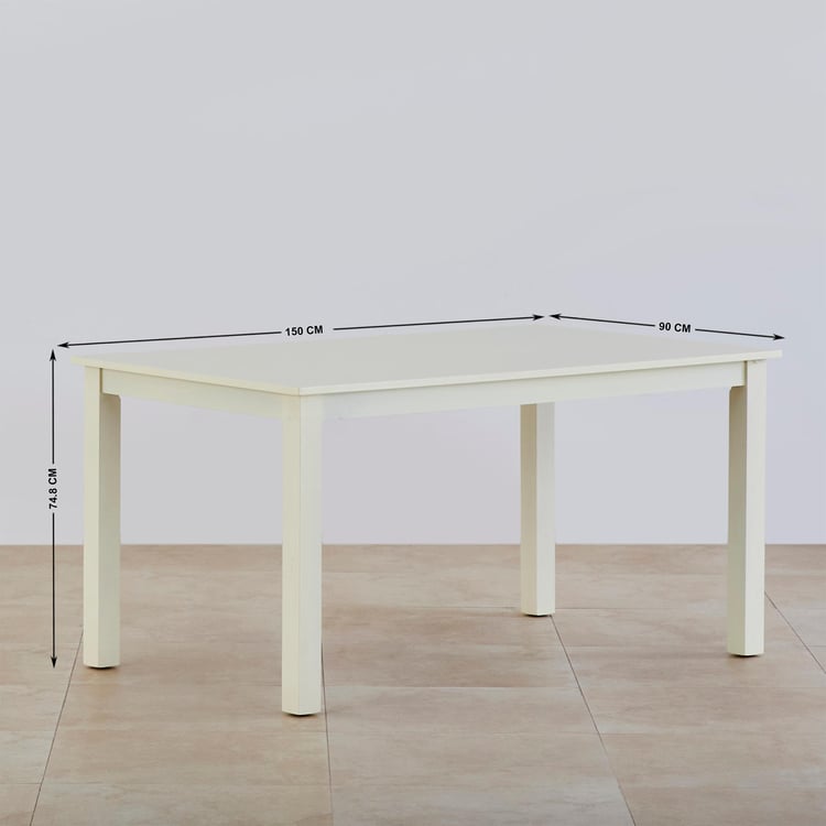 Cornell 6-Seater Dining Table - White