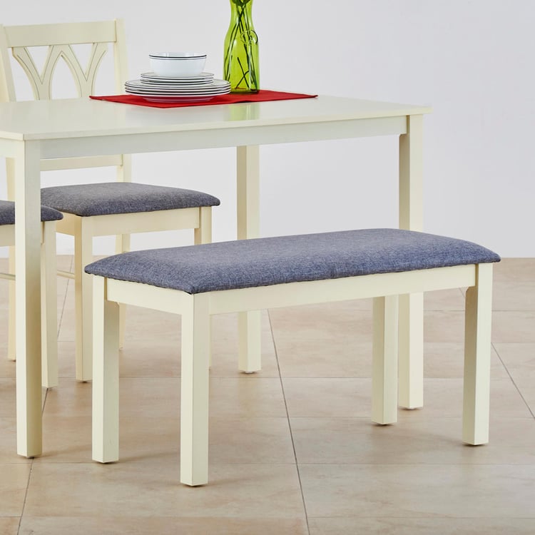 Cornell Fabric Small Dining Bench - White