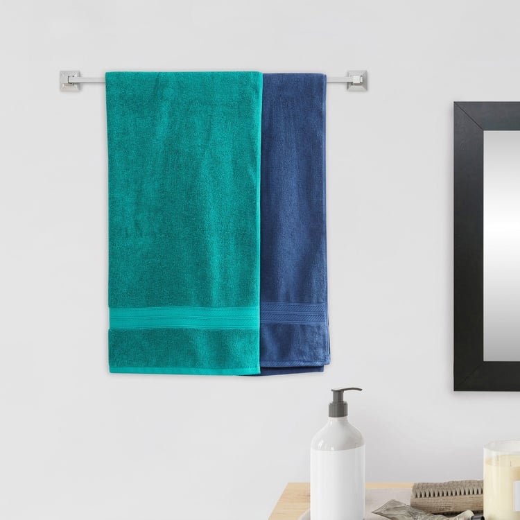 Topaz Multicolour Cotton Bath Towels - Set Of 2 - 68x138cm