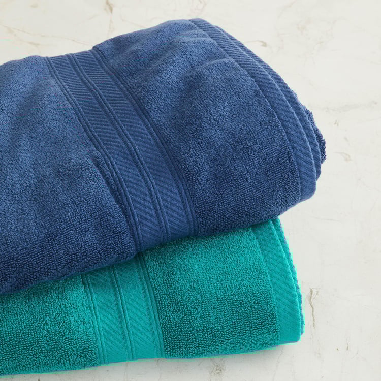 Topaz Multicolour Cotton Bath Towels - Set Of 2 - 68x138cm