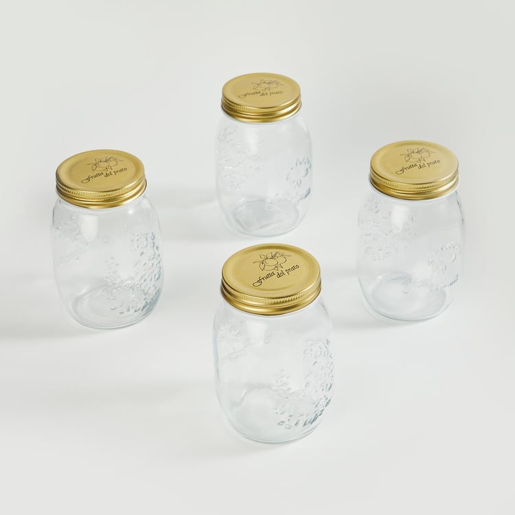 Corsica Set of 4 Glass Storage Jars - 500ml